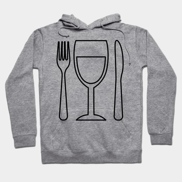 Wine Place Setting Hoodie by SWON Design